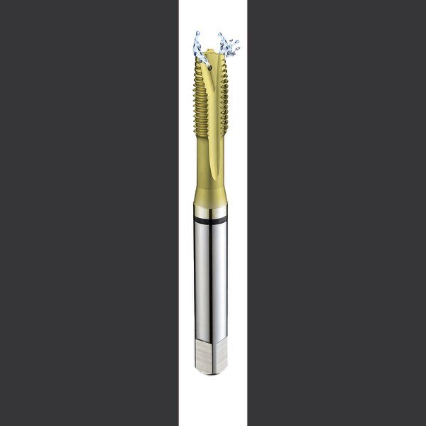 Hss-Ex Combo Modi Spiral Point Tap Internal Coolant Tin Coated, Yg-1 Tool Co, Mfr#: TH547N